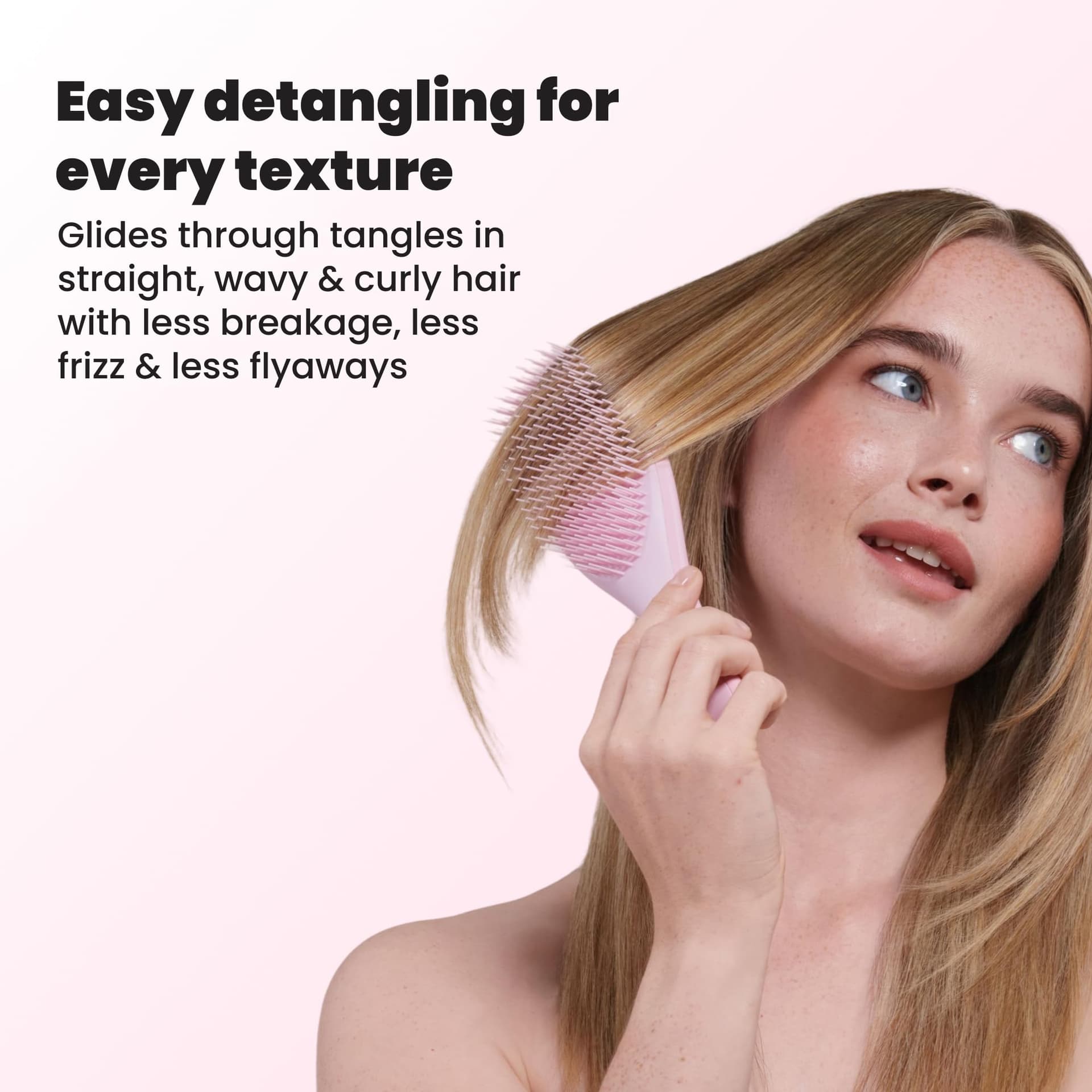 Tangle Teezer Wet Detangler Hairbrush - Millennial Pink thumbnail 7