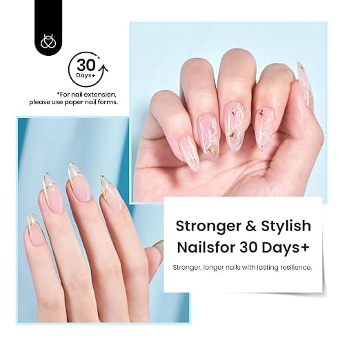 Beetles Clear Builder Nail Gel 0.51 oz 2 pcs Enhancement Gel for Weak & Thin Nails Building Apex Nail Thickening DIY Salon at Home for Beginner thumbnail 5