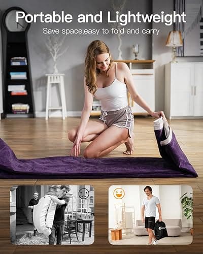 CHILLSUN Air Mattress Queen With Built in Pump - Upgraded Blow Up Bed,2 Mins Quick Self Inflatable and Deflate, 18"/650lbs Max, Strong Support, Flocked Top, Puncture Resistant, for Camping,Home,Guests thumbnail 6