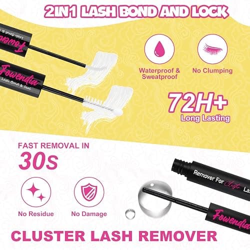 Fowendia Lash Clusters Kit Wanna Be 8-18mm Fairy Manga Eyelash Clusters DIY Lash Extension Kit Waterproof Wispy Anime Lashes Clusters Invisible Band 0.3mm Individual Cluster Eyelash Extensions Kit thumbnail 6