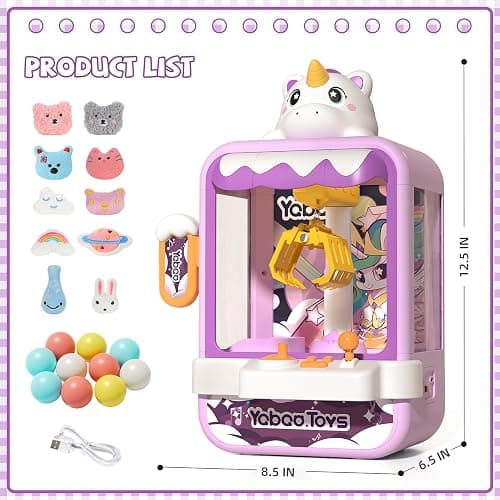 Vanvimen Claw Machine for Kids Girl, Vending Machines Toys for Girls 4 5 6 7 8, Unicorns Girls Toys Age 6-8, Arcades Game Party Toy Age 6-7,Ideas Birthday Gifts for Girl 4 5 6 Year Old thumbnail 3