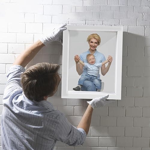 Shadow Box Frame 8x10 - 3 Pack Wood Deep Shadowbox with Glass Shadow Boxes Display Cases Suitable for Photos, Dried Flowers, Handicrafts Picture Frames for Wall (White) thumbnail 5