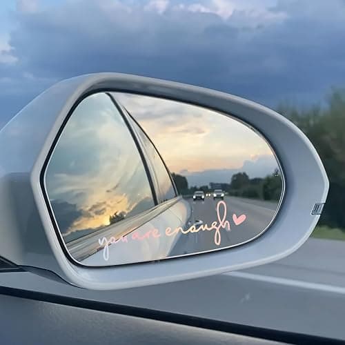 Miarita 3X Hello Beautiful Rearview Mirror Decal, Vanity Mirror Stickers, Rear View Mirror Sticker, Car Mirror Stickers. (You are Enough Pastel) thumbnail 4