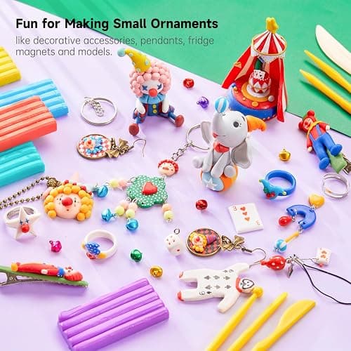 Shuttle Art 112 Colors Polymer Clay Kit, Oven Bake Clay for Kids, 20 Sculpting Tools, 16 Accessories, Non-Toxic, Non-Sticky DIY Crafts for Kids Adults thumbnail 6