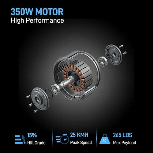 Electric Scooter for Adults, 8.5" Pneumatic Tires, Foldable E Scooter with APP and Cuise Control, 3 Speed Modes, Double Braking, Maximum Load 120 kg thumbnail 5