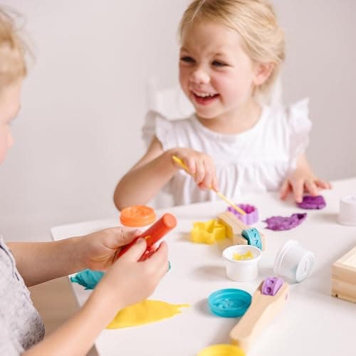 Melissa & Doug Created by Me! Cut, Sculpt, and Roll Modeling Dough Kit with 8 Tools and 4 Colors of Modeling DoughStampers, Arts and Crafts for Kids Ages 3+ thumbnail 3