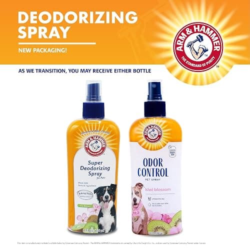 Arm & Hammer for Pets Super Deodorizing Dog Spray with Baking Soda for Odor Control Freshens Coat Between Baths pH Balanced Formula for Dogs Kiwi Blossom 8 FL OZ Single Dogs and Puppies Grooming thumbnail 2