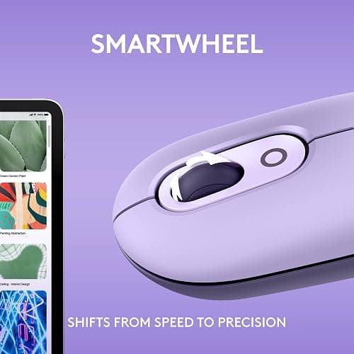 Logitech POP Mouse, Compact and Portable Wireless Bluetooth Mouse - Cosmos | Compact, portable, programmable buttons, easy-switch between up to 3 devices, for laptop, tablet, PC thumbnail 7