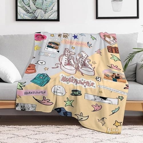 Heart Stopper Blanket Super Soft Cozy Throw Blanket, Heart Stopper Lightweight Fuzzy Comfy Fleece Blanket Warm Plush Throw Blankets for Couch Sofa Bed 60"*50" - Gbl3 - 60*50 thumbnail 2