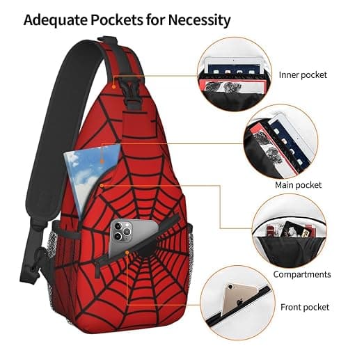YANGDADA Unisex Crossbody Backpack Small Sling Bag for Men Women Mini One Shoulder Chest Bags Gym Sport Travel Hiking Daypack thumbnail 3