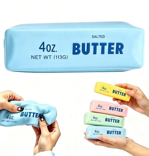 Crunchy Butter Squishy (Blue Crunchy Butter) | Filled Crunchy Squishy Stress Durable Slow Rebound Portable Sensory Play - Image 1