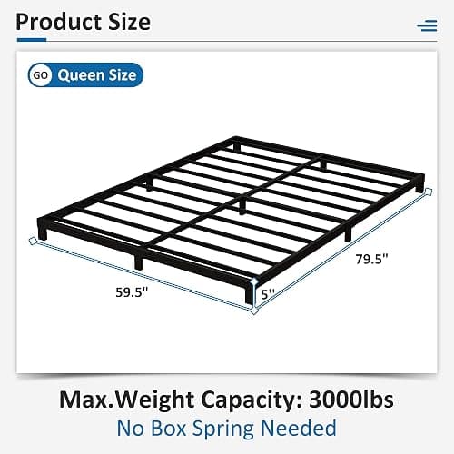 5 Inch Low Queen Bed Frame thumbnail 3