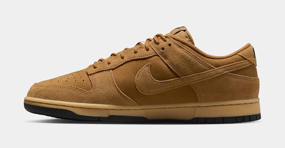 Nike Dunk Low Wheat Mens Lifesyle Shoes (Wheat/Black/Black/Wheat) thumbnail 4