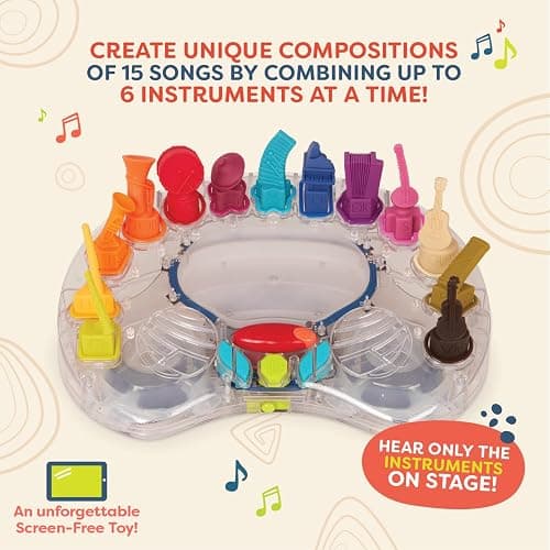 B. toys – B. Symphony Musical Toy Orchestra for 3+ Years – 13 Musical Instruments for Classical Music for Babies and Toddlers – Interactive Kids Music Toys with Lights and 15 Songs thumbnail 4