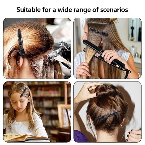 Kynetik Sectioning Hair Clips, 24 Pieces Alligator Hair Clips, Plastic Hair Styling Tools, Black Crocodile Section Clip, No Crease Hairstyling Clip Suitable for Families, Salon, Women, Make-Up thumbnail 7
