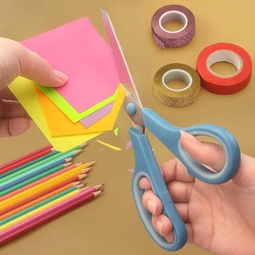LONGKEY Scissors 8.5 Inch scissors all purpose Bulk Set of 3, Scissors for Office Home School Craft Supplies, Soft Comfort-Grip Right/Left Hand thumbnail 7