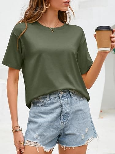 UNCLECAT Women's Short Sleeve Crop Tops 2026 Summer Basic Cropped T Shirts Workout Casual Crew Neck Tee thumbnail 2