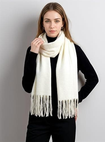 Achillea Warm Cashmere-Feel Winter Scarf – Thick Pashmina Shawl Wrap for Cold Weather thumbnail 5