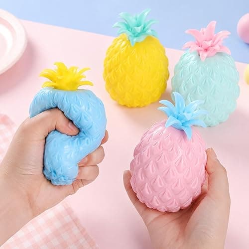 LUOZZY 4 Pcs Pineapple Squishy Toys for Stress Relief Decompression Toys | Squishy Pineapple Toy, Fruit Pineapple Stress Relief Squishy Toys thumbnail 5