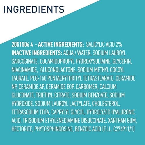 CeraVe Acne Control Cleanser, 2% Salicylic Acid Treatment Formulated With Niacinamide + Ceramides + Oil Absorbing Clay, Gentle Face Wash Helps Clear & Prevent Acne, Fragrance Free, 16 Ounce thumbnail 8