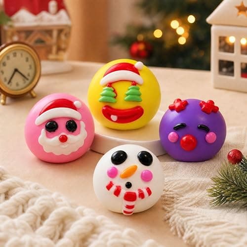 Smushers Squishy Stress Relief Christmas Squeeze Ball Party Favor Gifts | Soft Slow Rising Stress Relief Sensory for Adults, Fidget Toys for Anxiety Relief, ADHD & Autism, Cute Office Desk Decor thumbnail 6