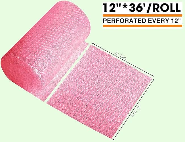 packbabol Bubble Cushioning Wrap Rolls 2-Pack, 12 Inch x 72 Feet 3/16" Air Bubble, Bubble Moving Wrap for Packing, Moving Supplies, Small business thumbnail 2