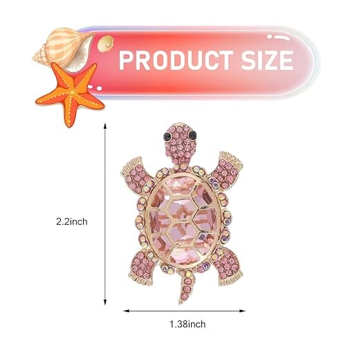 Titgoes 2 PCS Car Air Vent Clips, Shiny Cute Sea Turtle Shaped Air Conditioning Vent Clips, Stylish Vehicle Flavor Diffuser Decorations Fit Women Girl, Universal for Most Cars, Trucks, SUVs (Pink) thumbnail 2