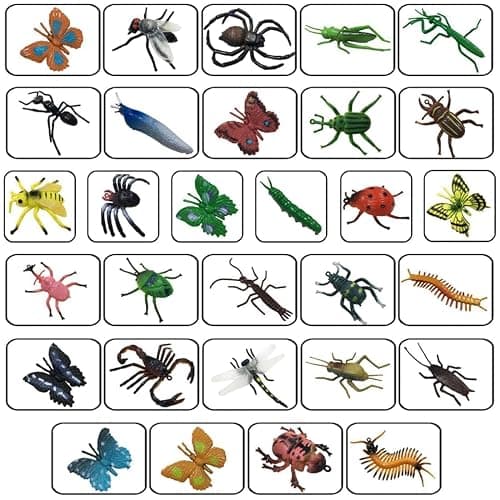 30 Pack Bug Toys Fake Plastic Bugs and Insects for Kids Toddler Halloween Birthday Party Favors Easter Valentine's Day Basket Stuffers Goodie Bag Fillers April Fool's Day Prank Gifts Fake Bugs Toys thumbnail 3