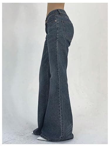 SOLY HUX Women's Low Rise Flare Leg Stretchy Denim Pants Y2k Going Out Bell Bottom Jeans thumbnail 3