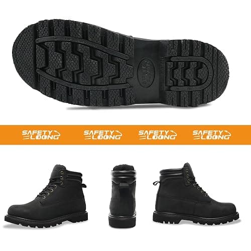 SAFETY LOONG Work Boots for Men Waterproof Soft Toe Non Slip Comfortable Leather Workboots thumbnail 6