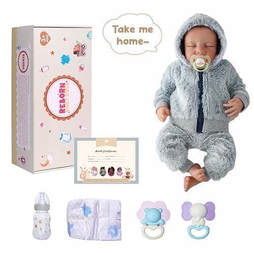 BABESIDE Lifelike Reborn Baby Dolls Silicone Full Body Boys - 17-Inch Real Baby Feeling Realistic-Newborn Baby Doll Full Body Vinyl Real Life Baby Dolls with Toy & Gift Box for Kids thumbnail 7