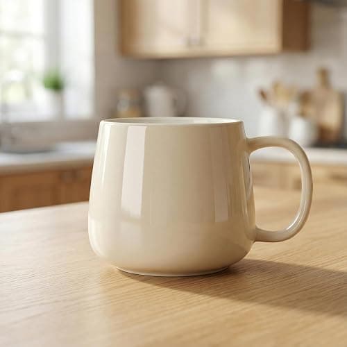 Teocera Coffee Mugs Set of 4-12oz Chip-Resistant Ceramic Cups with Ergonomic Handle | Dishwasher & Microwave Safe Cream Mugs | Keeps Beverage Hot, Perfect for Family Kitchen & Holiday Gifts thumbnail 8