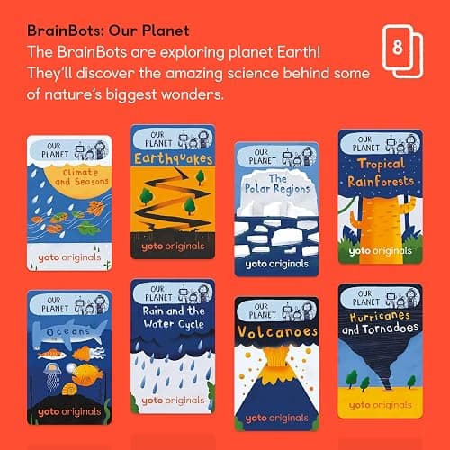 Yoto BrainBots: Our Planet – 8 Kids Audiobook Cards for Use with Player & Mini All-in-1 Audio Device, Educational Screen-Free Listening with Fun Stories for Learning & Interactive Quizzes, Ages 6+ thumbnail 3