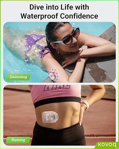 Kovoq Omnipod 5 Overpatches, 16 Pack Waterproof Sweatproof Pod Pals Omnipod 5 Adhesive Overlay, Pre-Cut Adhesive Patch with Strap for Sensitive Skin, Breathable Reusable Tin (Flower) thumbnail 6