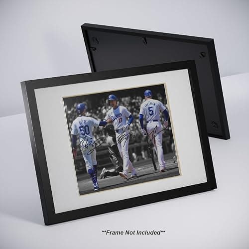 Ikonic Fotohaus Ohtani Mookie Betts Freddie Freeman Signed Photo Autograph Print Wall Art Home Decor thumbnail 4