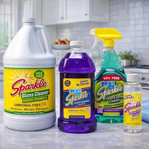 Sparkle Ammonia-Free Glass Cleaner Refill, Heavy Duty Streak-Free Window & Mirror Cleaner Spray, Original Formula, 2L Bottle (Pack of 1) thumbnail 7