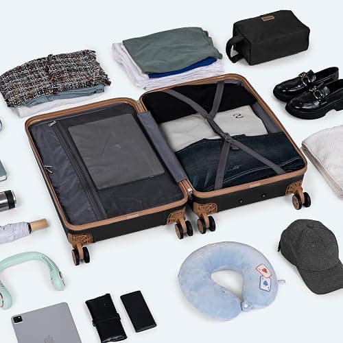 Eeeza Luggage Sets 5 Piece, Lightweight Durable Hardshell, 20/24/28" Green | Suitcases with Wheels, ABS Hard Case, TSA Lock, Spinner Wheels, Carry On Luggage Set thumbnail 8