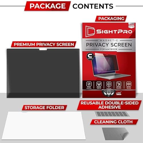 SightPro Magnetic Privacy Screen for MacBook Pro 14 Inch (2021-2025, M1-M5, Pro, Max) Patented Removable Laptop Privacy Filter Shield and Protector thumbnail 5