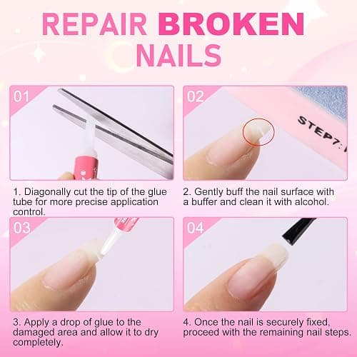 MEKK Nail Glue,Super Strong Nail Glue for Press Ons,Acrylic Nails,Nail Tips | 2g X 12Pcs,4 Weeks Long-Lasting,3-5s Quick Air Dry,Safe Formula,Professional Nail Glue for Home DIY & Salon Use,Nail Supplies thumbnail 9