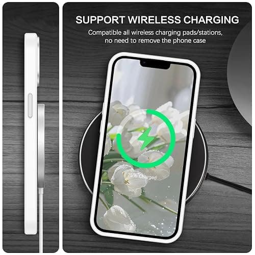 BENTOBEN Magnetic for iPhone 13 Case & iPhone 14 Case [Compatible with Magsafe] Translucent Matte Phone Case iPhone 13/14 6.1 inch Slim Thin Shockproof Women Men Protective Cover, Pure White thumbnail 6