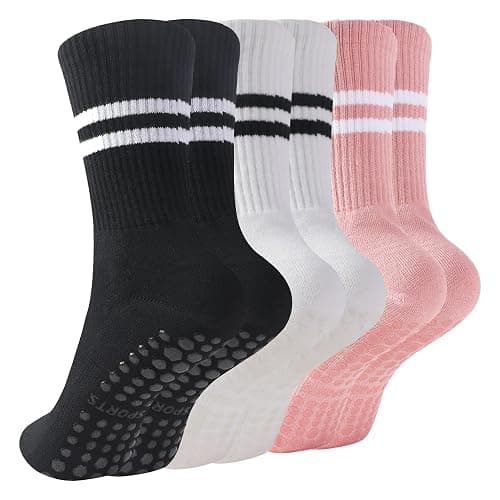 KAKAVENTE Pilates Socks with Grips for Women,Grippy Yoga Socks,Non Slip Ballet Barre Dance Gym Socks - Image 1