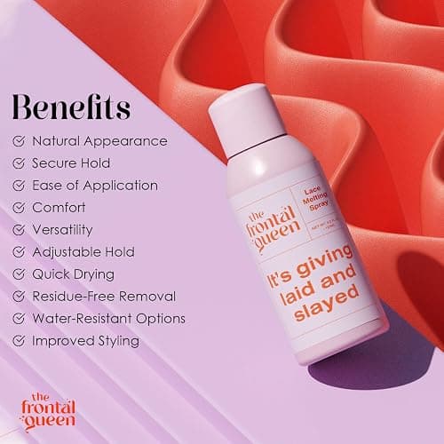The Frontal Queen Lace Melting Spray, Ashy Lace Melting Spray for Lace Wigs, Lace Bond Spray, Extra Hold Lace Melting Spray Adhesive Wig, No Residue, Long Lasting Safe Formula - 4.2 oz thumbnail 7