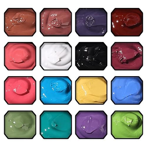 Ombre Gel Polish Palette,16Colors Pat Gel Paint Nail Art Kit Sponge Patting | More fun by patting gel: ombre, gradient, blush, blooming, stamping, painting, blending colors. 100sponges 1grabber. No-wipe thumbnail 8
