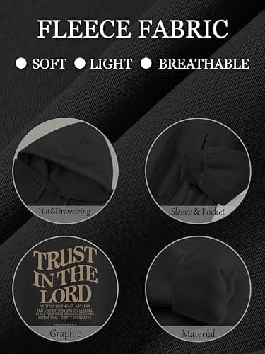 Tuislay Trust In The Lord Graphic Hoodies Christian Faith Sweatshirts For Women Bible Verse Religious Hoodie Pullover Tops thumbnail 6