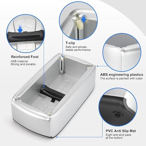 LYSHIYI Shoe Cover Dispenser with 200pcs Disposable Shoe Covers, Automatic Shoe Cover Machine Fits shoes up to Men's size 12, Suitable for Home, Factory, Hospital (Silver) thumbnail 5
