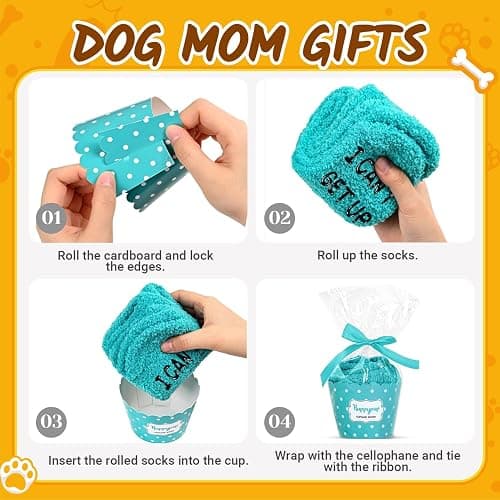 HAPPYPOP Dog Socks for Mom Dad - Dog Lovers Gifts for Women Men, Pet Lover Christmas Gifts thumbnail 4