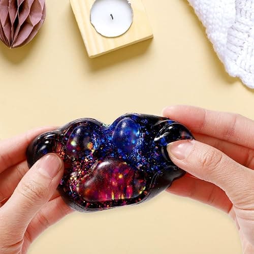Cat Paw Squeeze Toy, Kawaii Soft Taba Fufu Cat Paw Squishy Sensory Toy Funny Novelty Cute Animals Paw Stress Relieving Fidget Toy for Kids Teenagers Adults Home Office Relaxing thumbnail 5