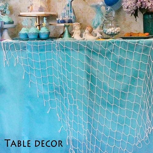 TEMUCY Natural Fish Net Decorative, Beach Themed Fish Net Decorations for Pirate, Mermaid, Beach Party Home Bedroom Décor thumbnail 6