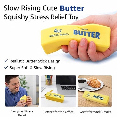 Slow Rising Butter Squishy Fidget Toys,Stress Balls,Dumpling Squishy,Taba Squishy,Fidget Toys for Adults,Teens, and Those with ADHD thumbnail 3