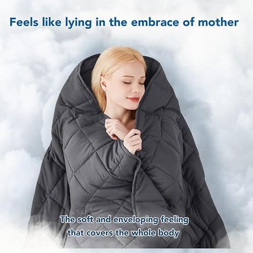 Topcee Weighted Blanket (20lbs 60"x80" Queen Size) for Adult All-Season Summer Fall Winter Cooling Breathable Heavy Microfiber Material with Glass Beads Big Blanket Soft Thick Comfort thumbnail 3